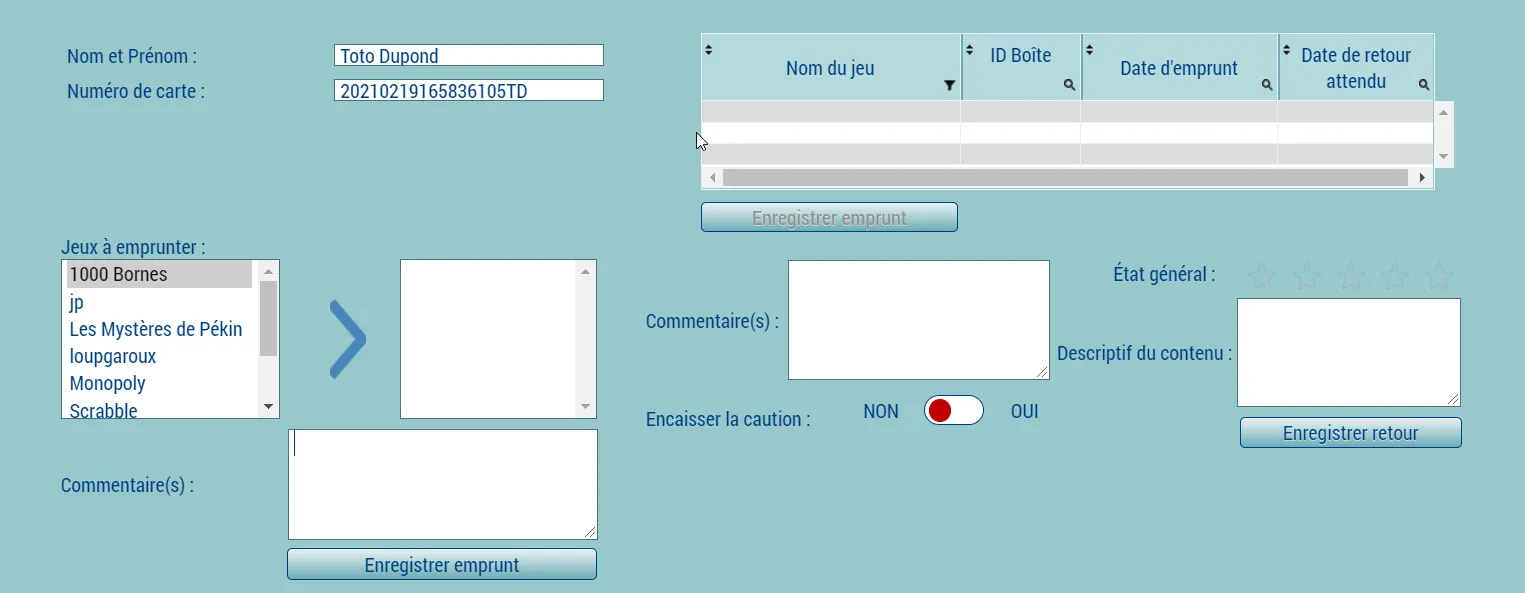 Gestion des emprunts
